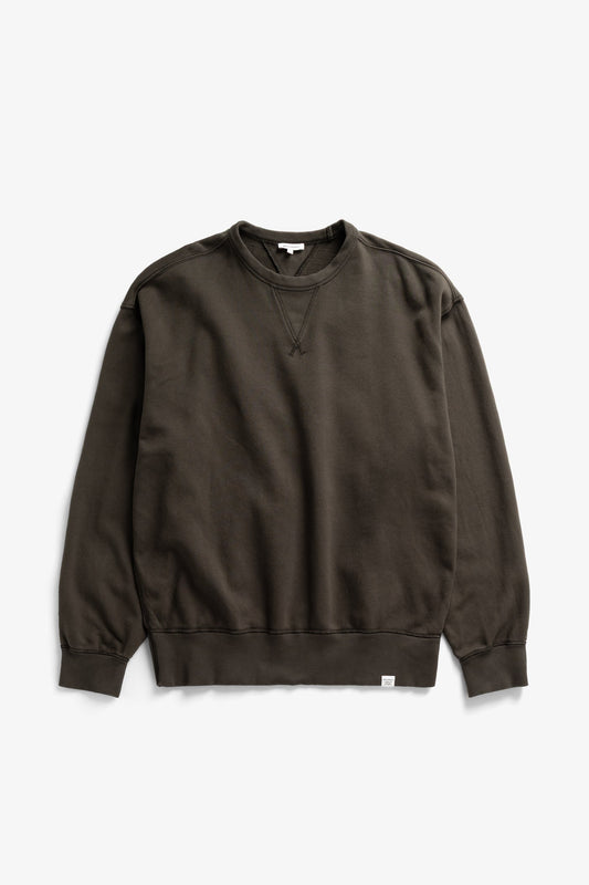 Norse Projects Gilja Brushed Diagonal Sweatshirt Beech Green