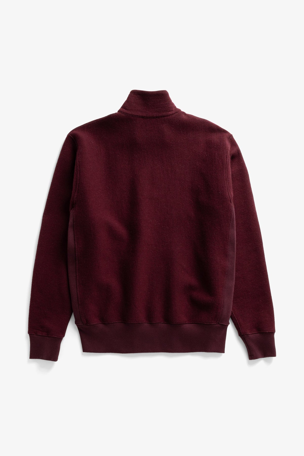 Norse Projects Flossli Relaxed Cotton Wool Half Zip Sweatshir Mahogany