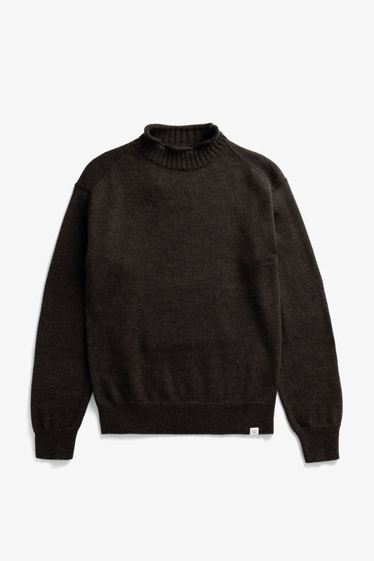 Norse Projects Sagvatnet Wool Roll Neck Sweater Delicioso Brown