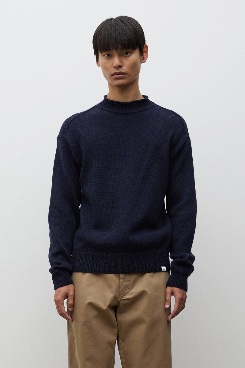 Norse Projects Sagvatnet Wool Roll Neck Sweater Dark Navy