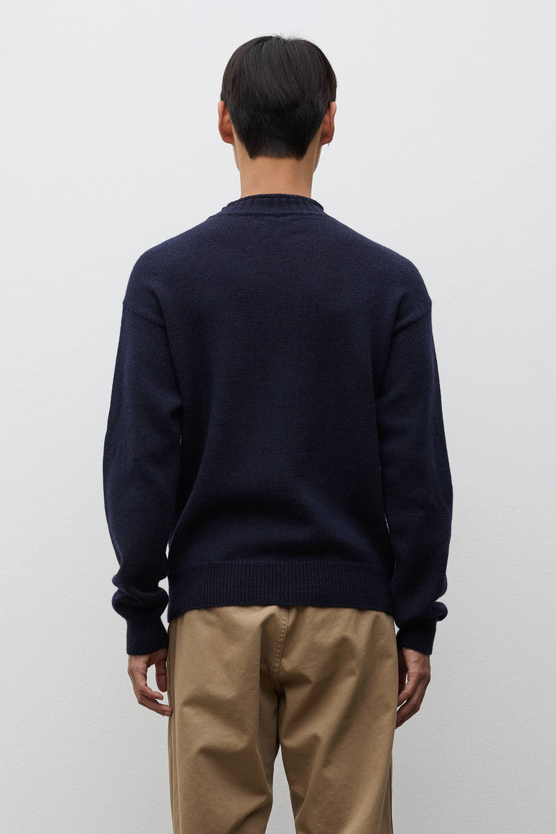 Norse Projects Sagvatnet Wool Roll Neck Sweater Dark Navy