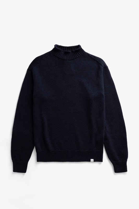 Norse Projects Sagvatnet Wool Roll Neck Sweater Dark Navy