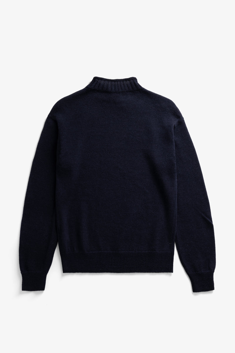 Norse Projects Sagvatnet Wool Roll Neck Sweater Dark Navy