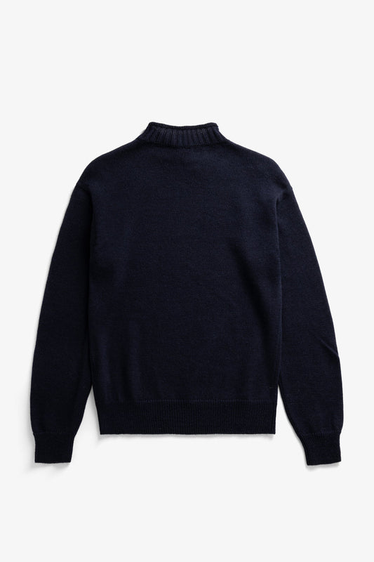 Norse Projects Sagvatnet Wool Roll Neck Sweater Dark Navy