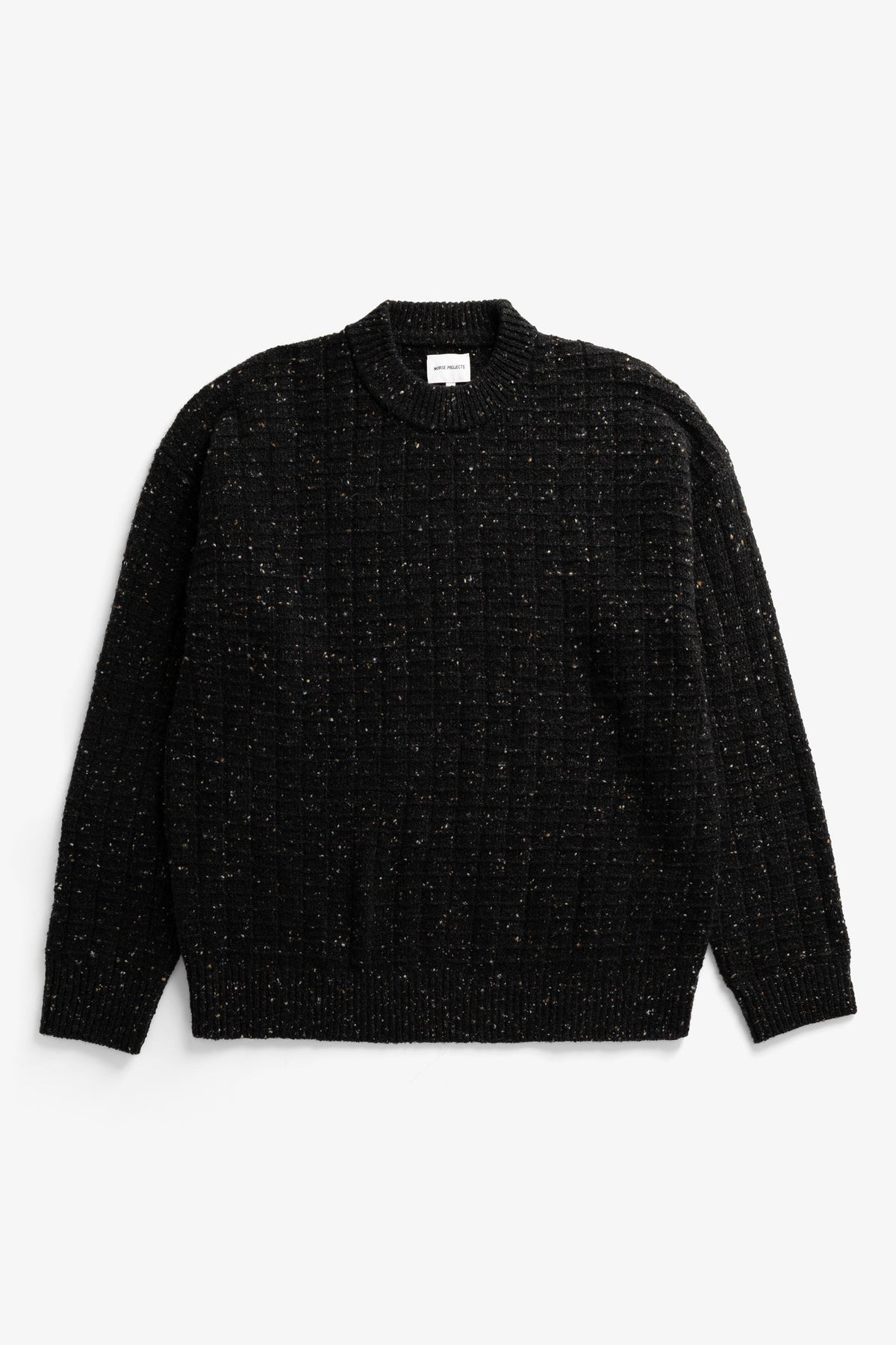 Norse Projects Hirtshals Donegal Square Sweater Charcoal Melange