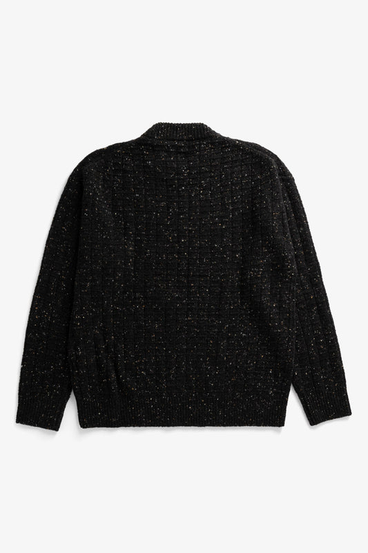 Norse Projects Hirtshals Donegal Square Sweater Charcoal Melange