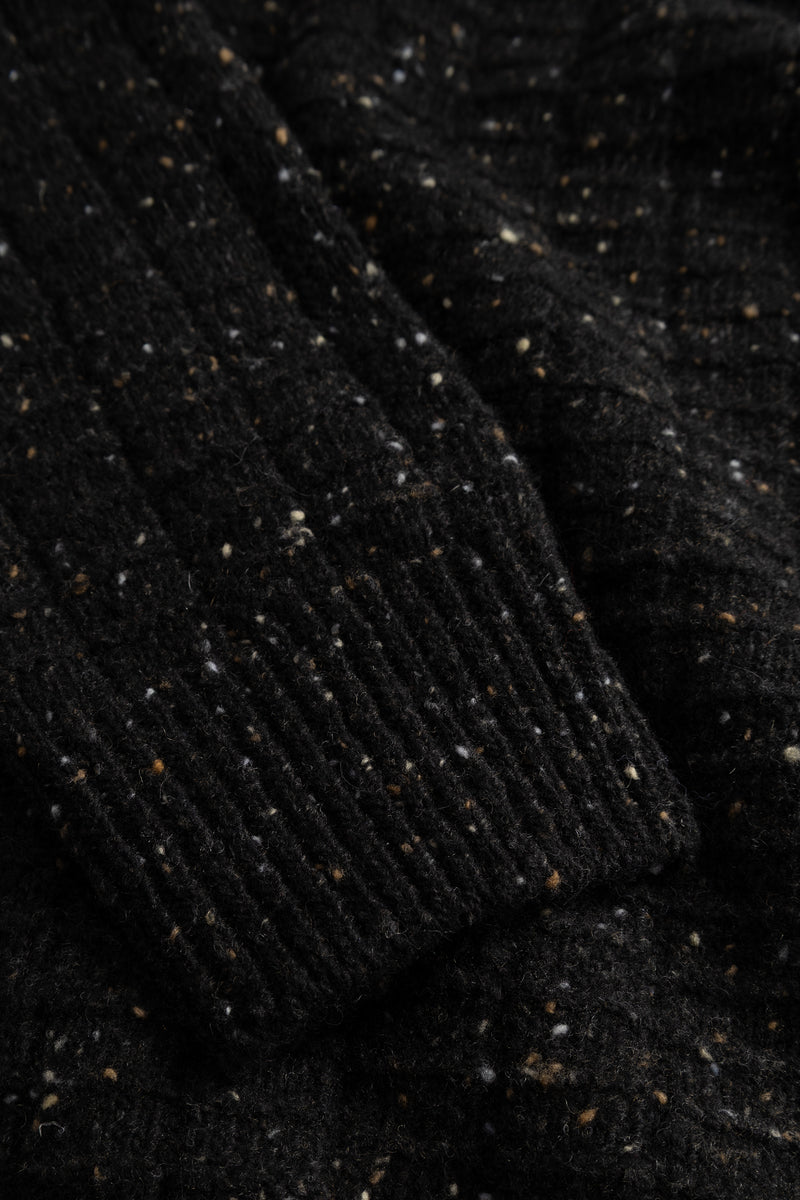 Norse Projects Hirtshals Donegal Square Sweater Charcoal Melange