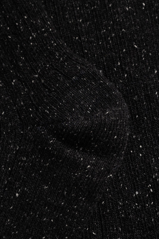 Norse Projects Bykle Neps Wool Rib Sock Charcoal Melange
