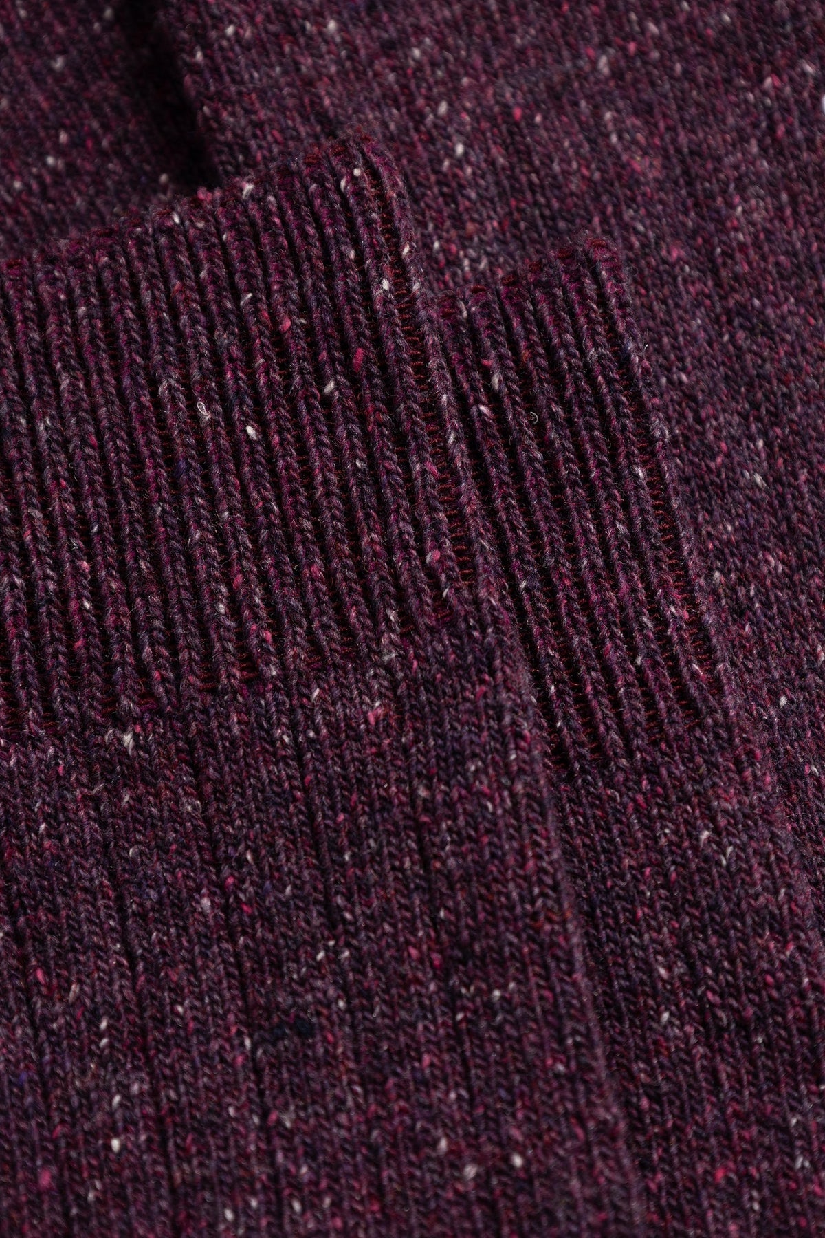 Norse Projects Bykle Neps Wool Rib Sock Darkest Purple