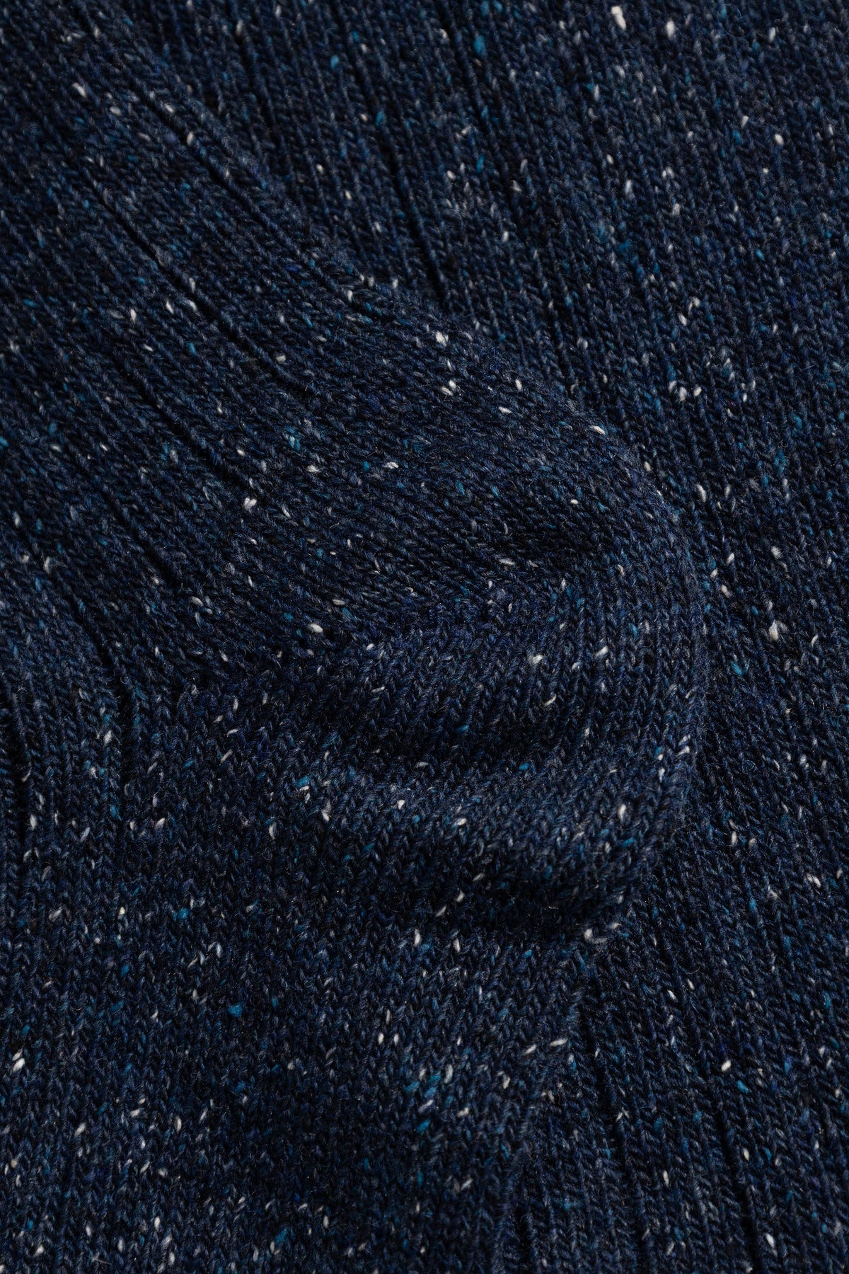 Norse Projects Bykle Neps Wool Rib Sock Dark Navy