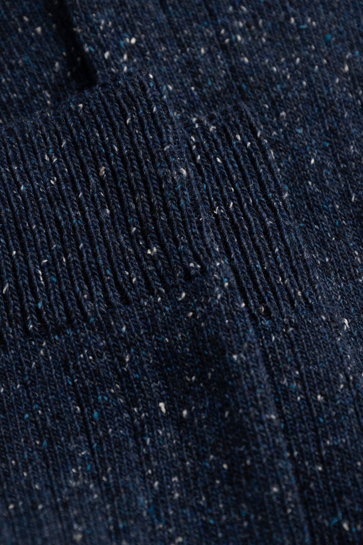Norse Projects Bykle Neps Wool Rib Sock Dark Navy