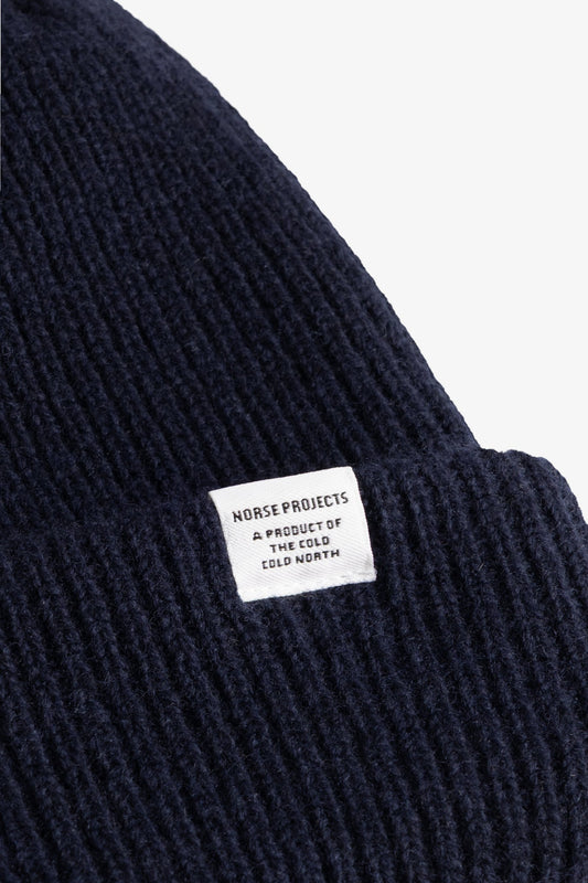 Norse Projects Norse Beanie Dark Navy