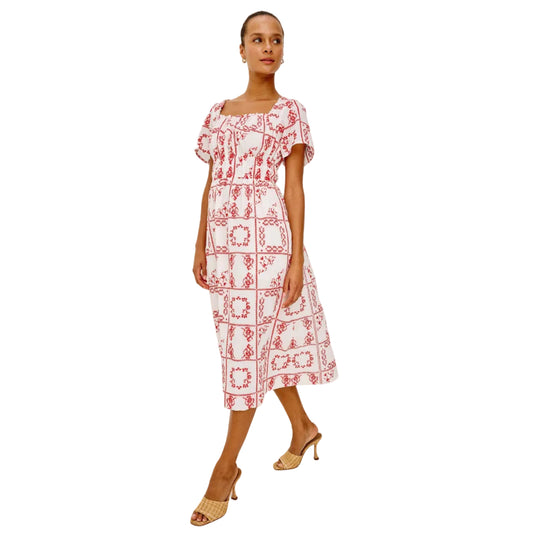 Rails Nanette Dress Ivory Red Handkerchief