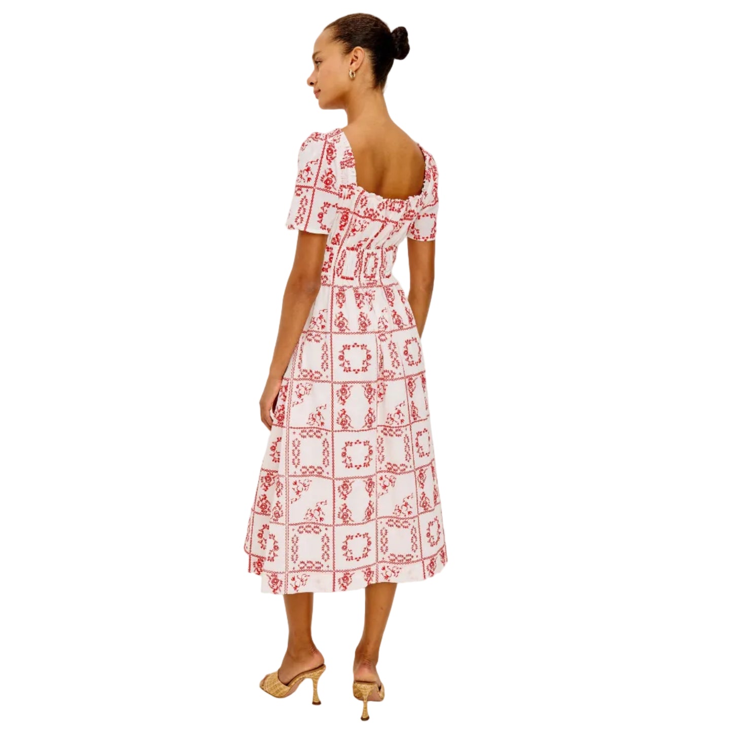 Rails Nanette Dress Ivory Red Handkerchief