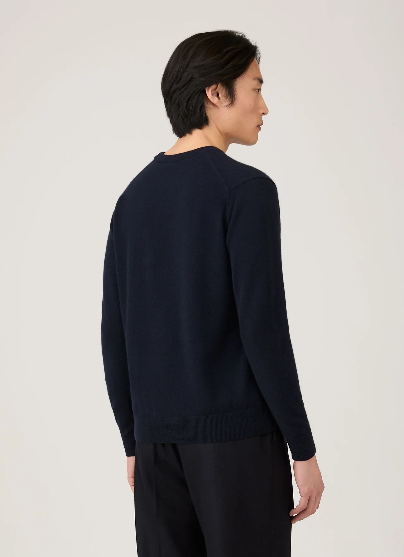 Sunspel Cashmere Crew Navy