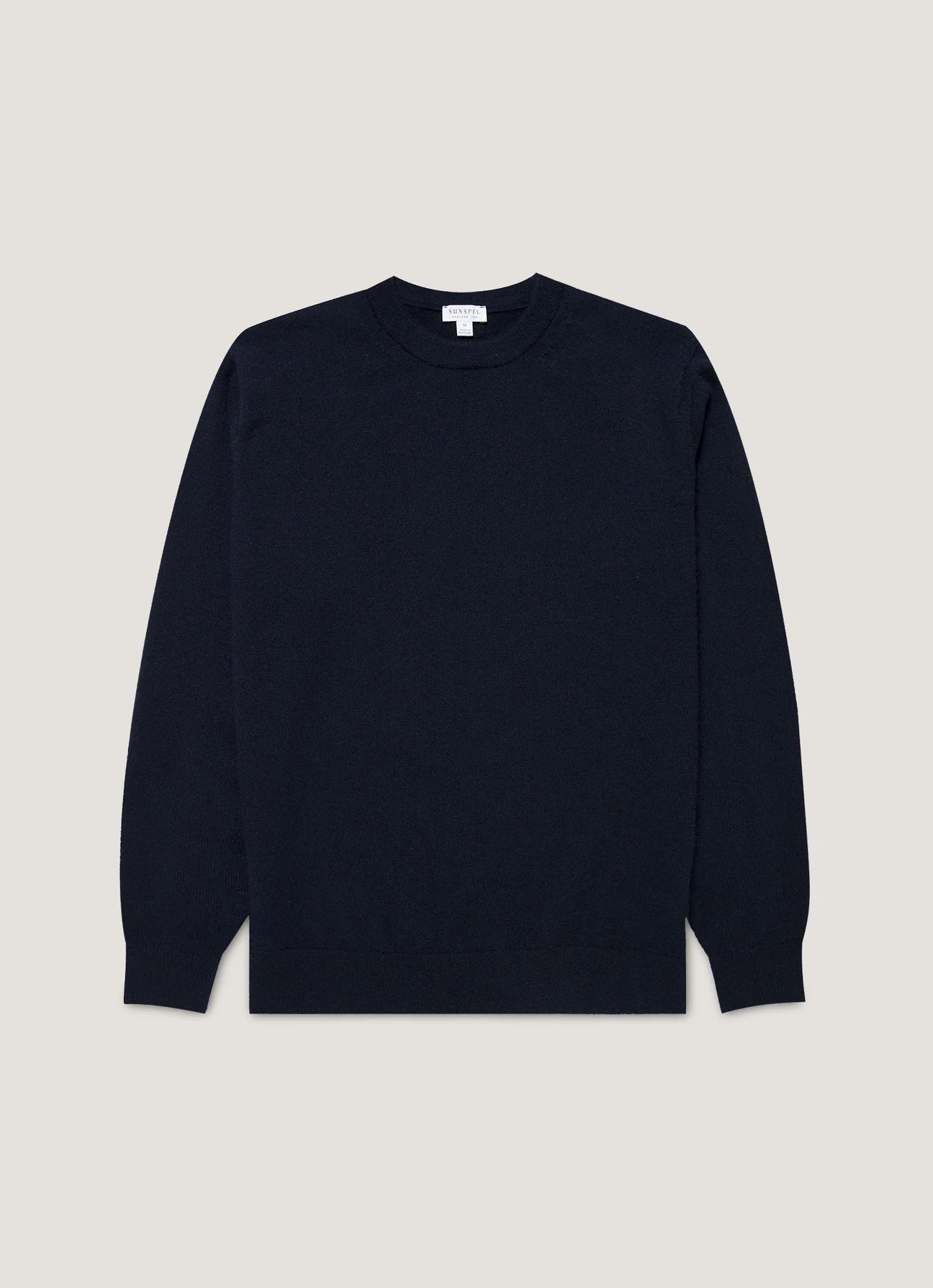 Sunspel Cashmere Crew Navy