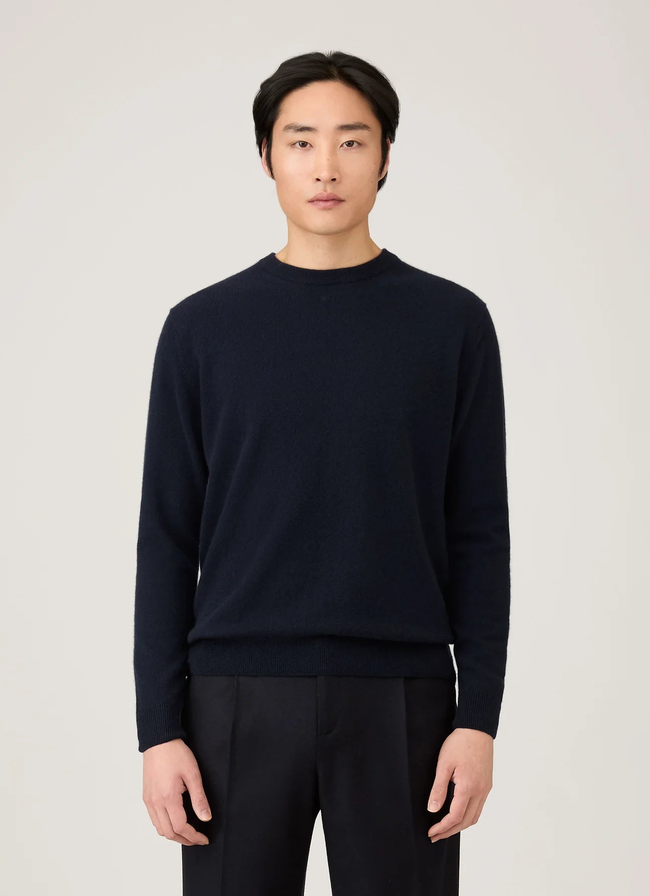 Sunspel Cashmere Crew Navy