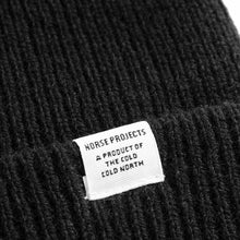 Load image into Gallery viewer, Norse Projects Norse Beanie Black

