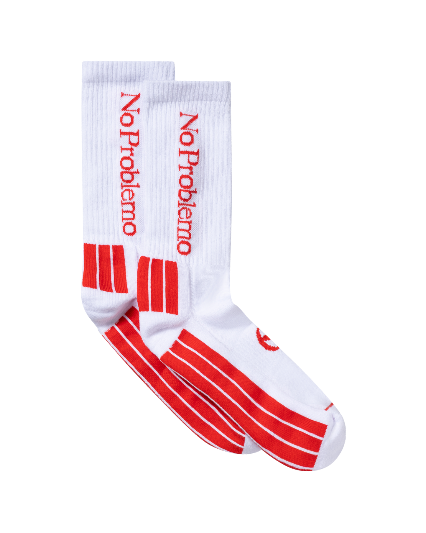 No Problemo Sock White / Red