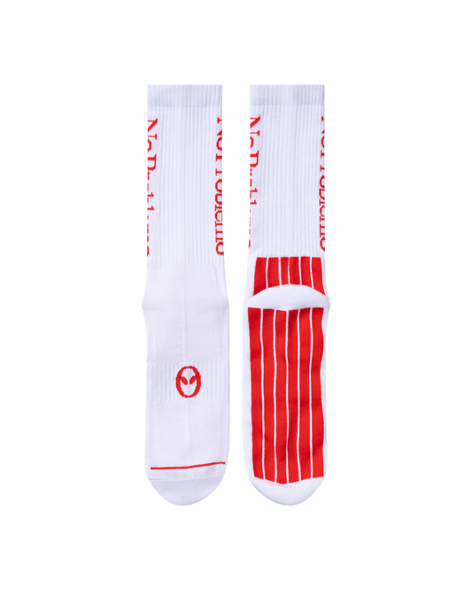 No Problemo Sock White / Red