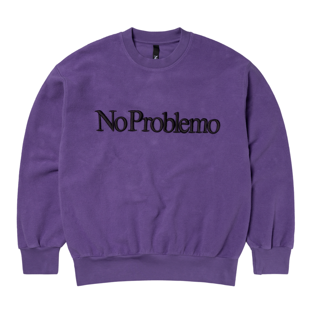 No Problemo Reverse Fleece Sweat Lilac