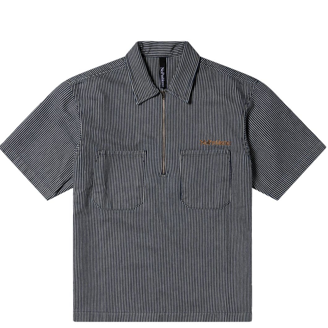 No Problemo Mini Problemo SS Work Shirt Denim Blue