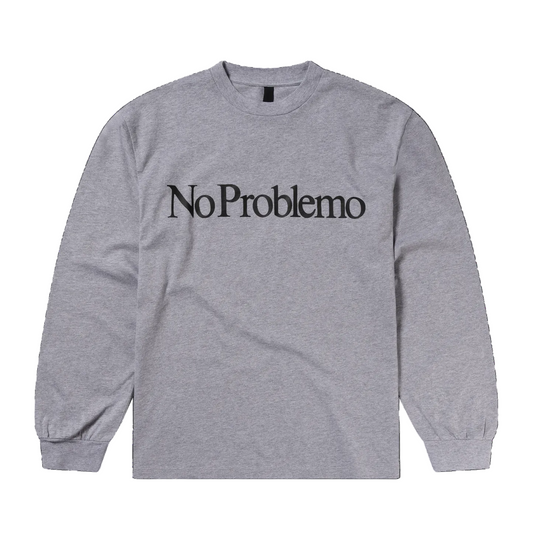 No Problemo  LS Tee Grey Marl