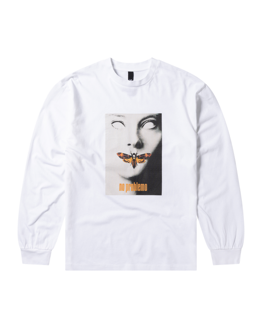 No Problemo No Silence LS Tee White