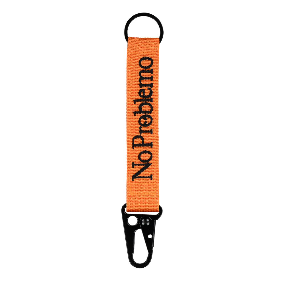 No Problemo Mini Problemo Carabiner Keychain Orange