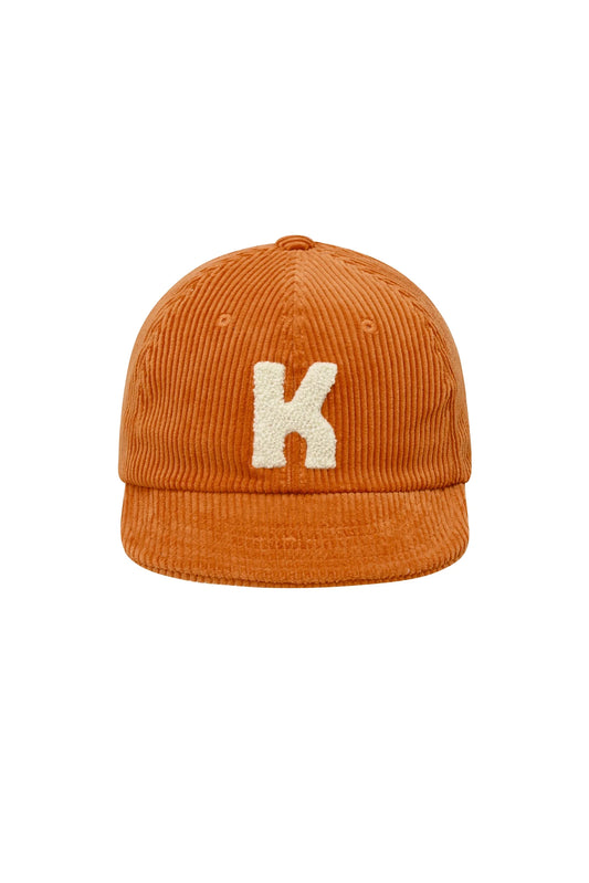 Kappy Corduroy Logo Cap Orange