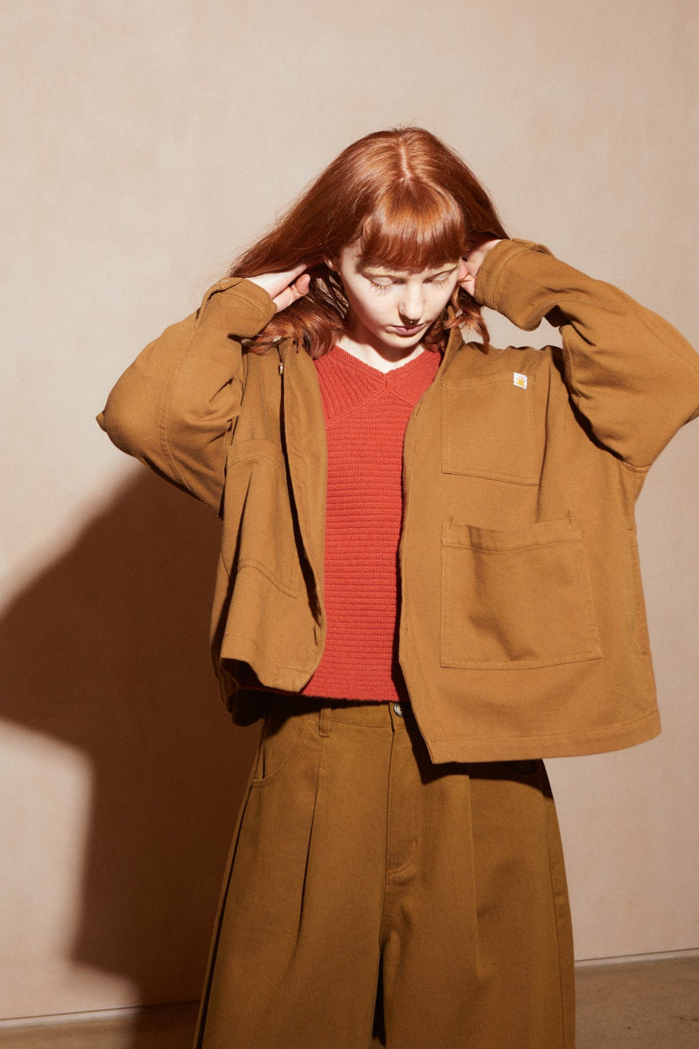 L.F.Markey Oversized Chore Drill Coat Tobacco