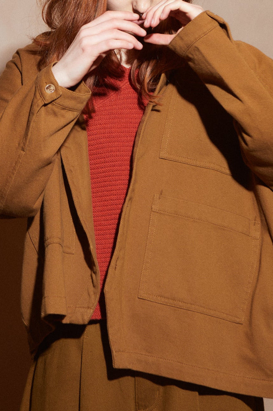 L.F.Markey Oversized Chore Drill Coat Tobacco