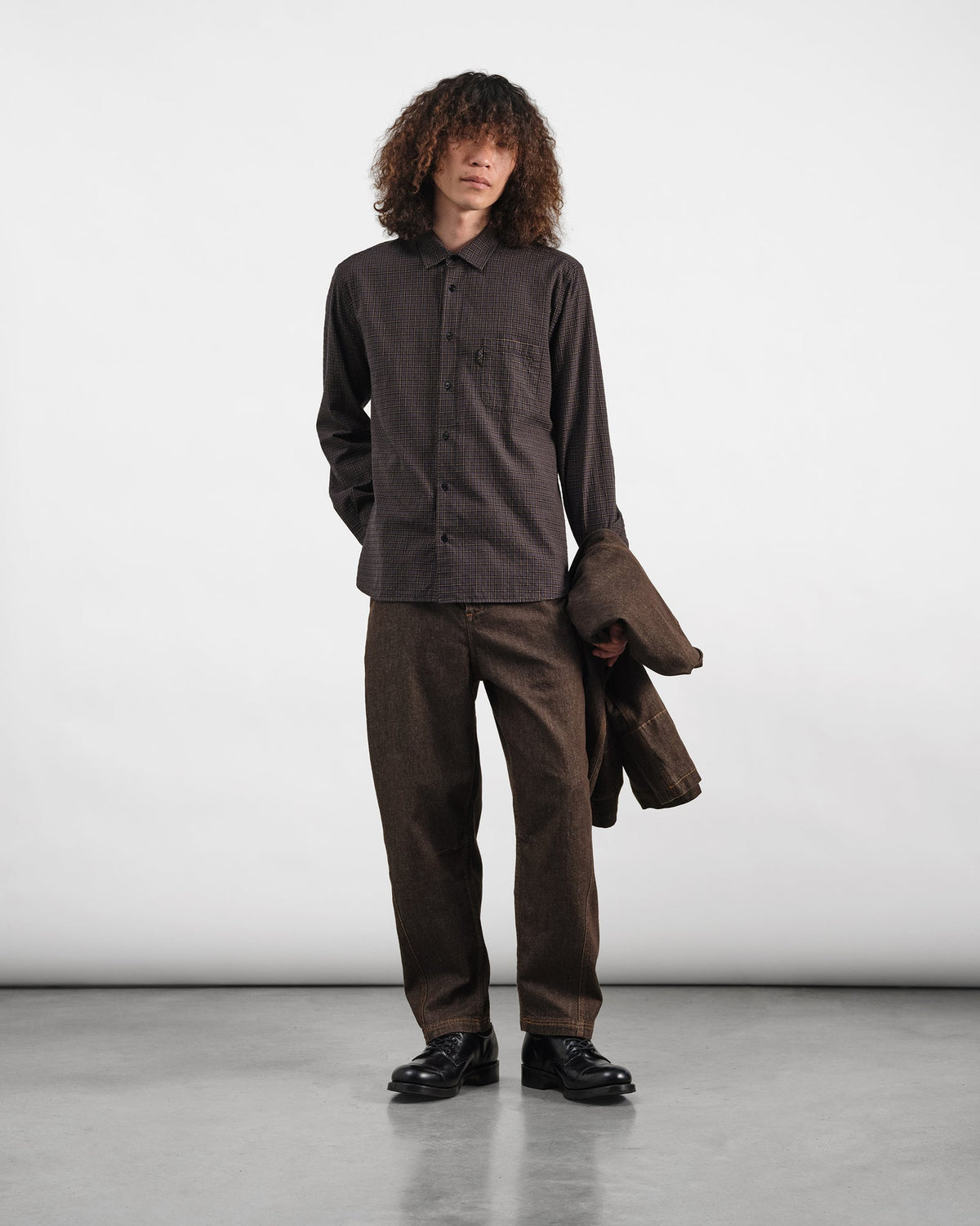 YMC Mens Curtis Shirt Grey Multi
