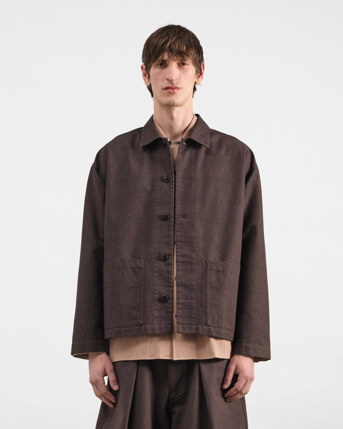 YMC Mens PJ Overshirt Brown