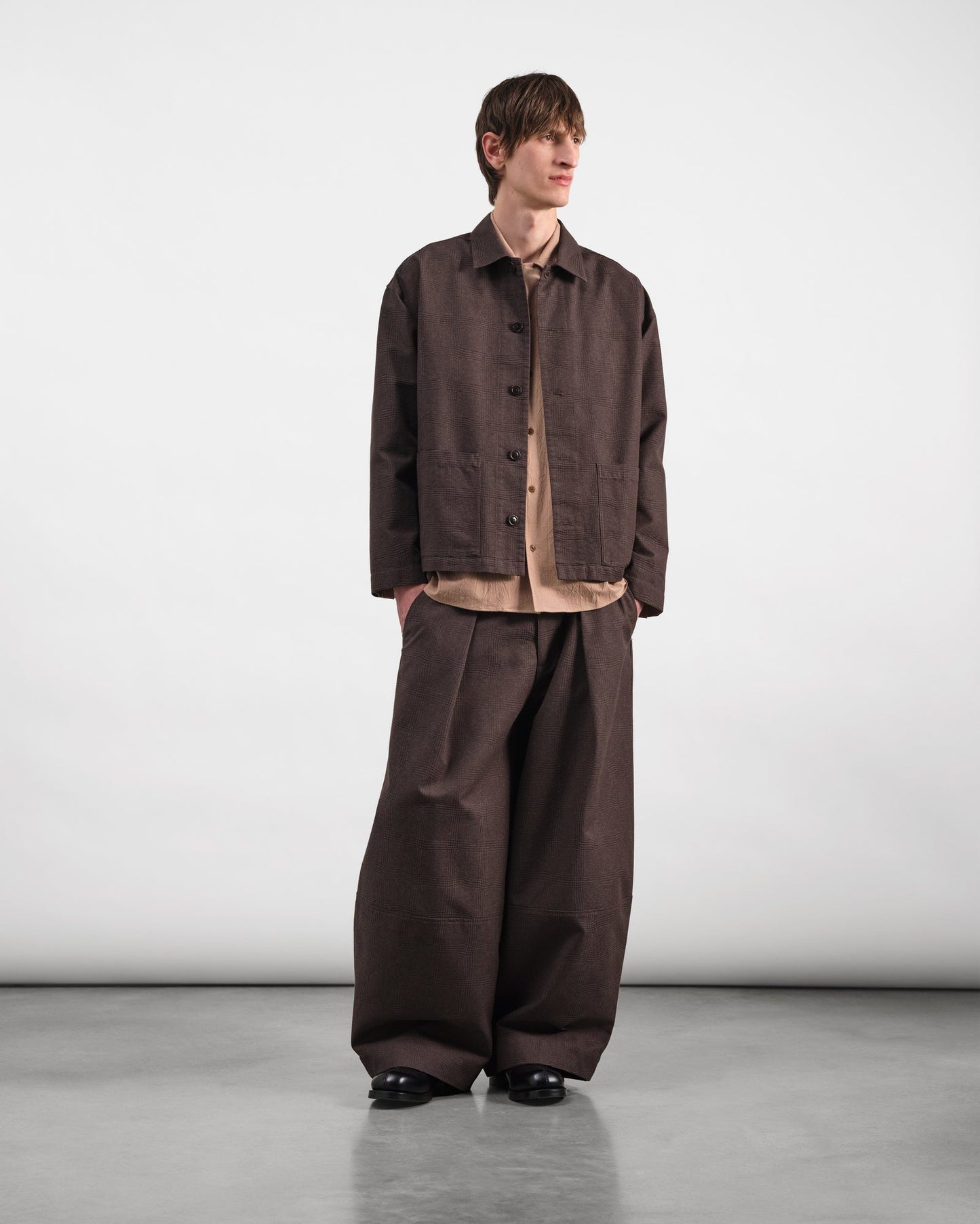 YMC Mens PJ Overshirt Brown