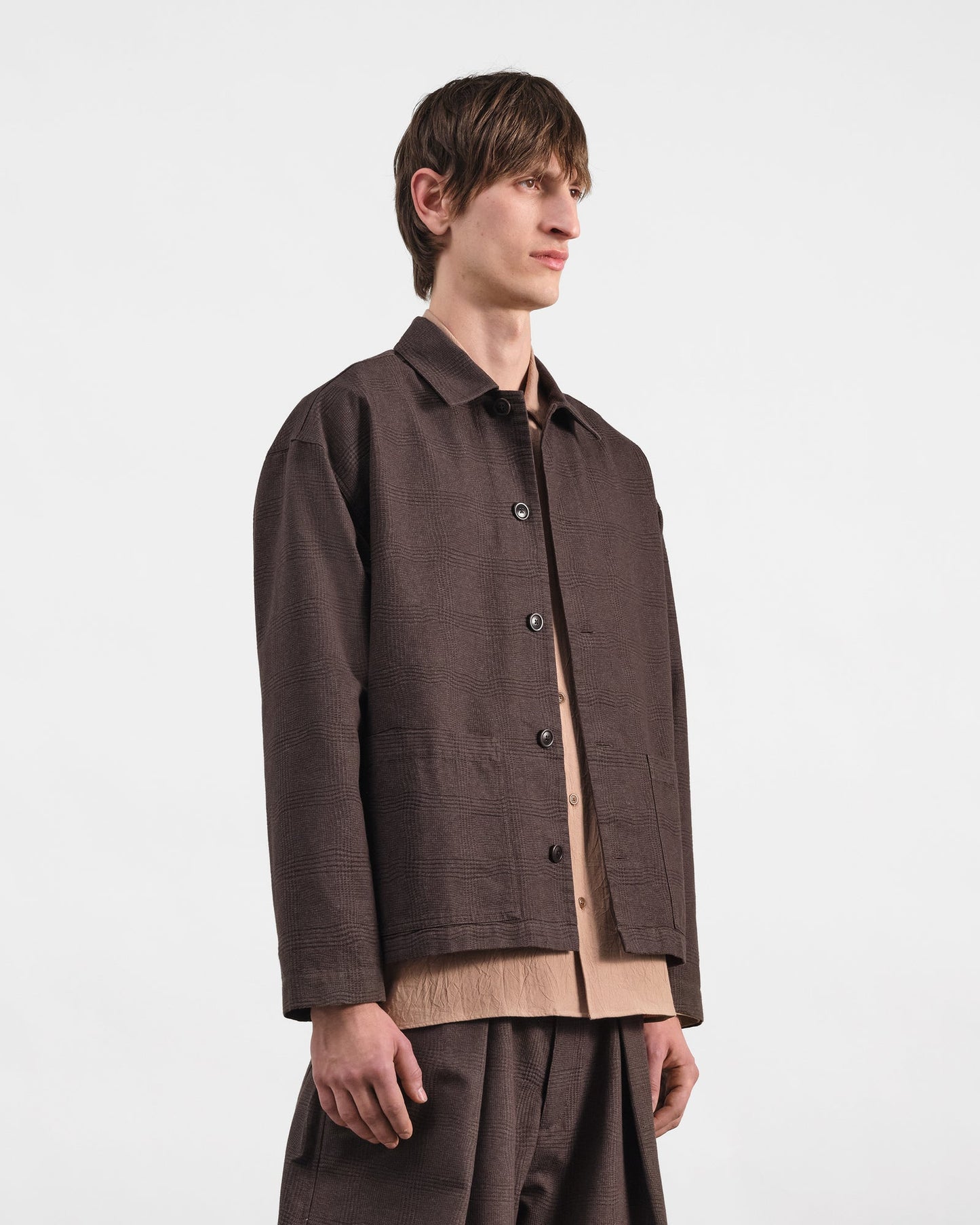 YMC Mens PJ Overshirt Brown