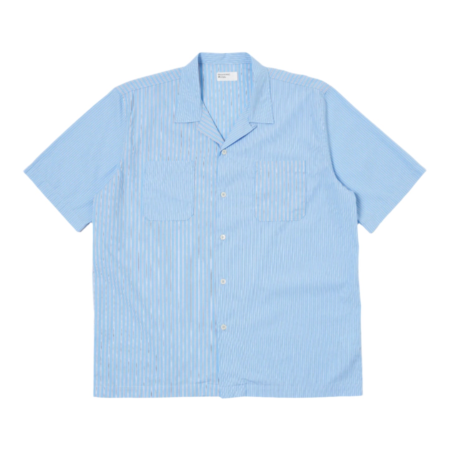 Universal Works Sal Road Shirt Vila Stripes Blue