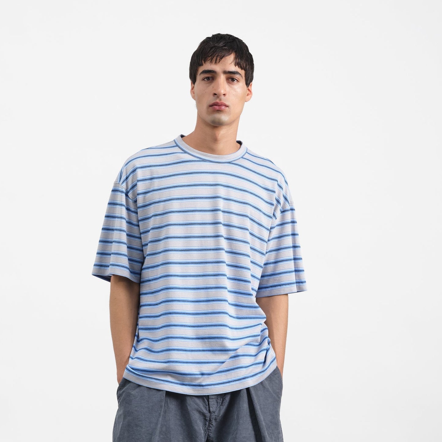 YMC Mens Triple T-Shirt Blue