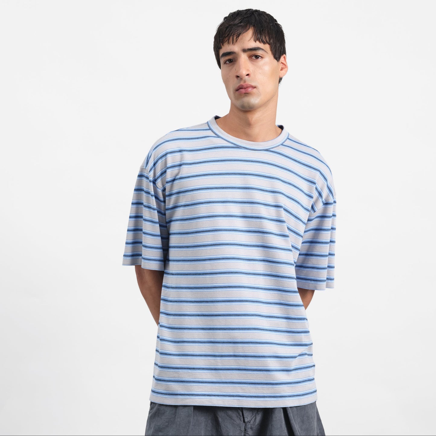 YMC Mens Triple T-Shirt Blue