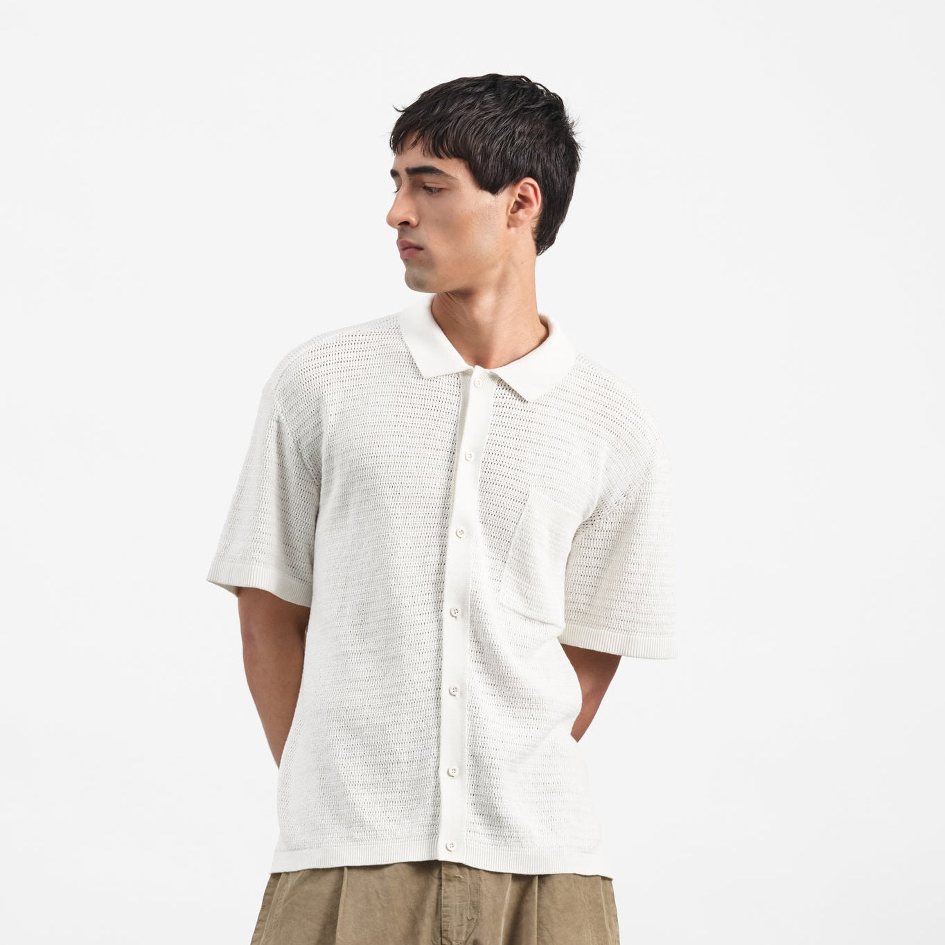 YMC Mens Malick Shirt Off White