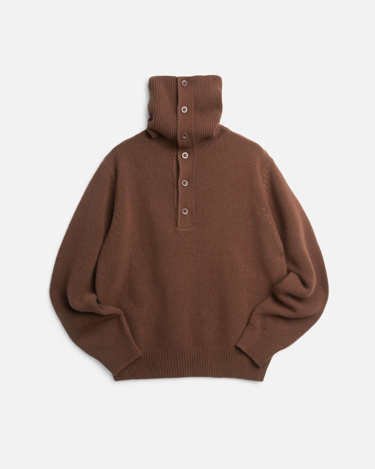 YMC Mens Runaway Neck Jumper Brown
