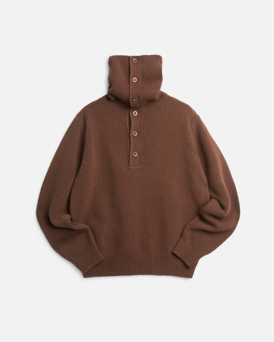 YMC Mens Runaway Neck Jumper Brown
