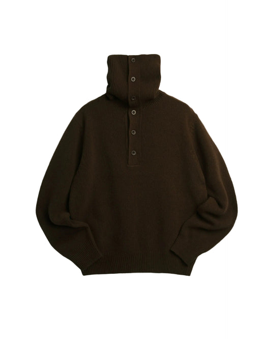 YMC Mens Runaway Neck Jumper Brown