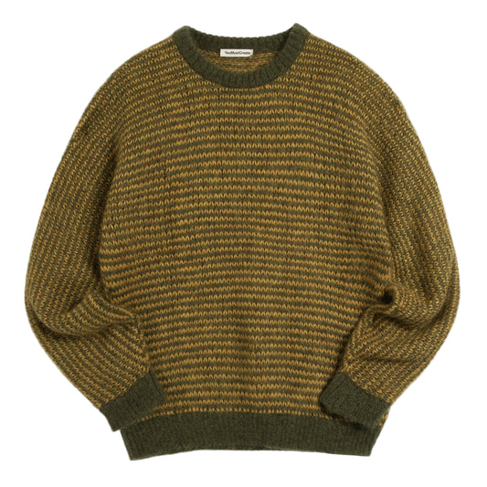 YMC Mens Black Palm Knit Black Yellow / Green