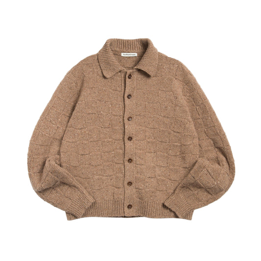 YMC Mens Rat Pack Cardigan Brown