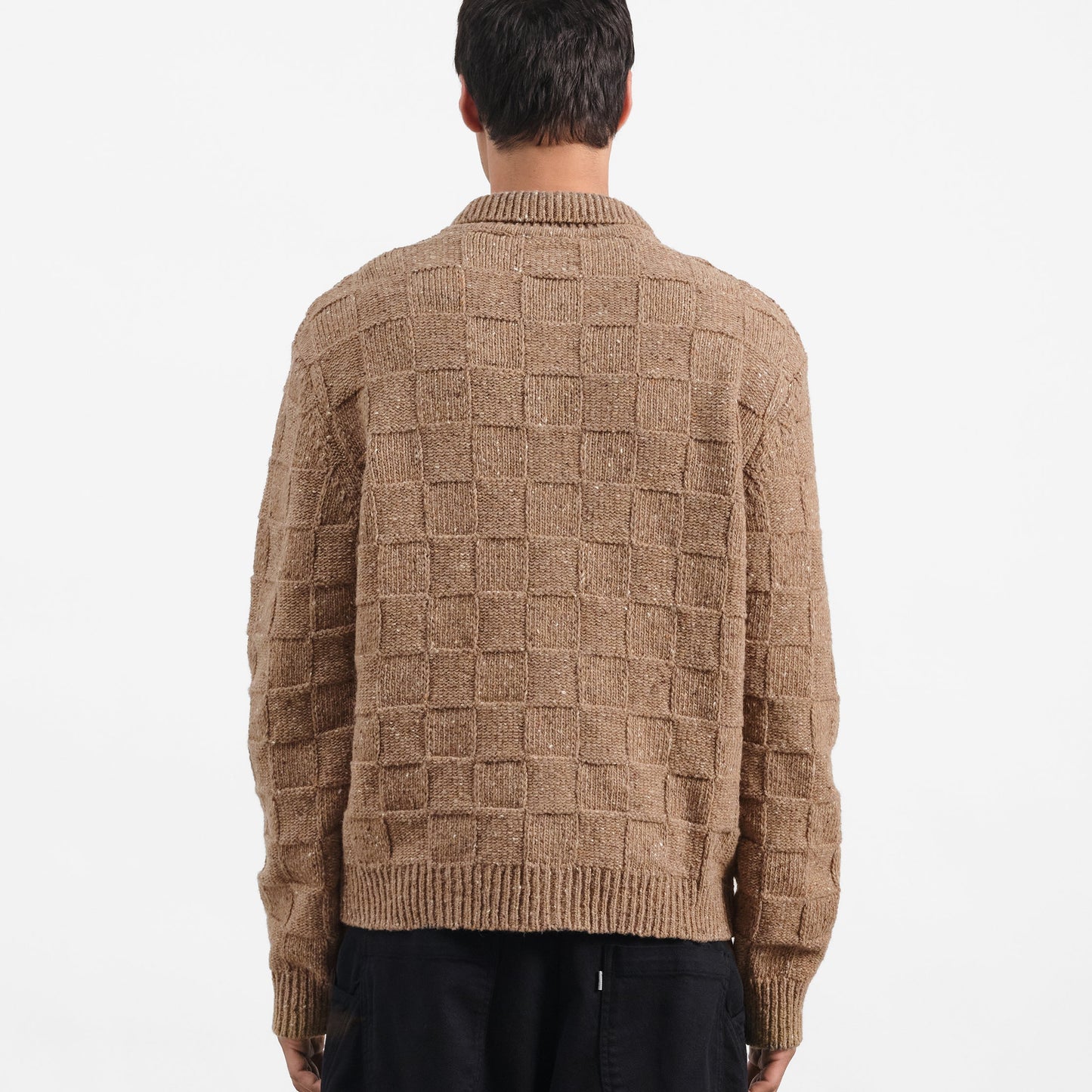 YMC Mens Rat Pack Cardigan Brown