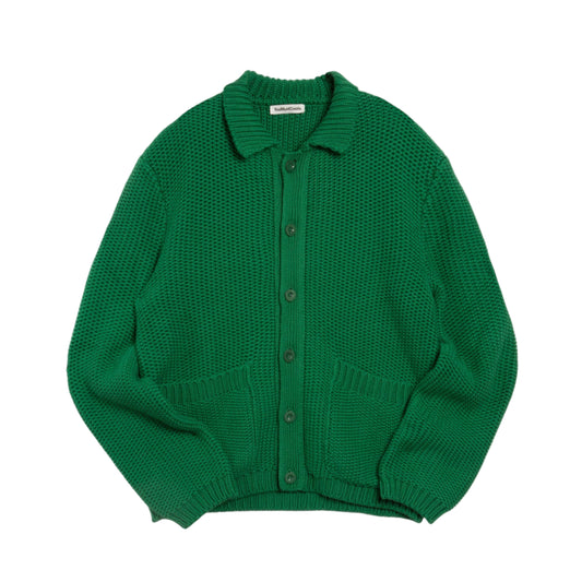 YMC Mens Baker Cardigan Green