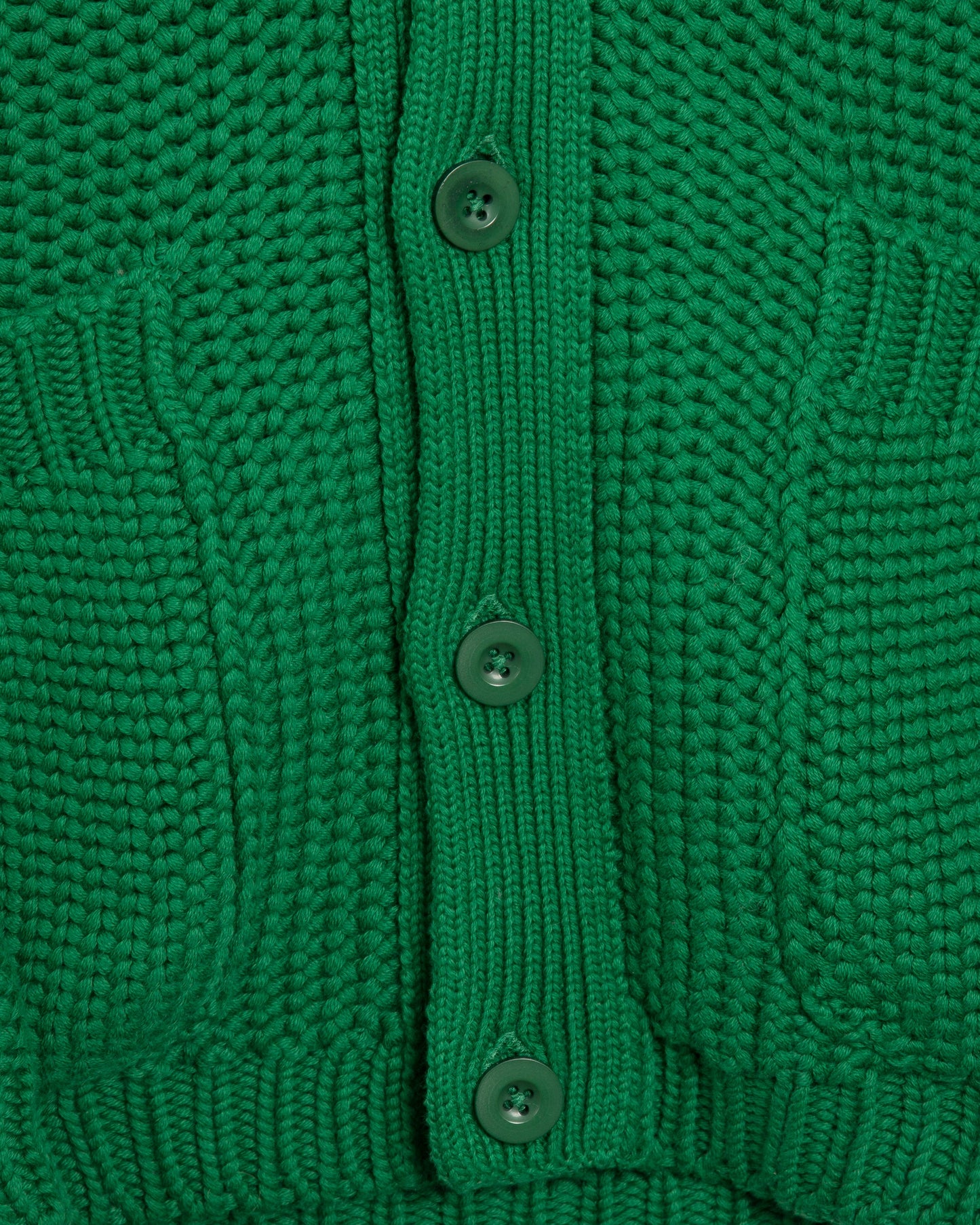 YMC Mens Baker Cardigan Green