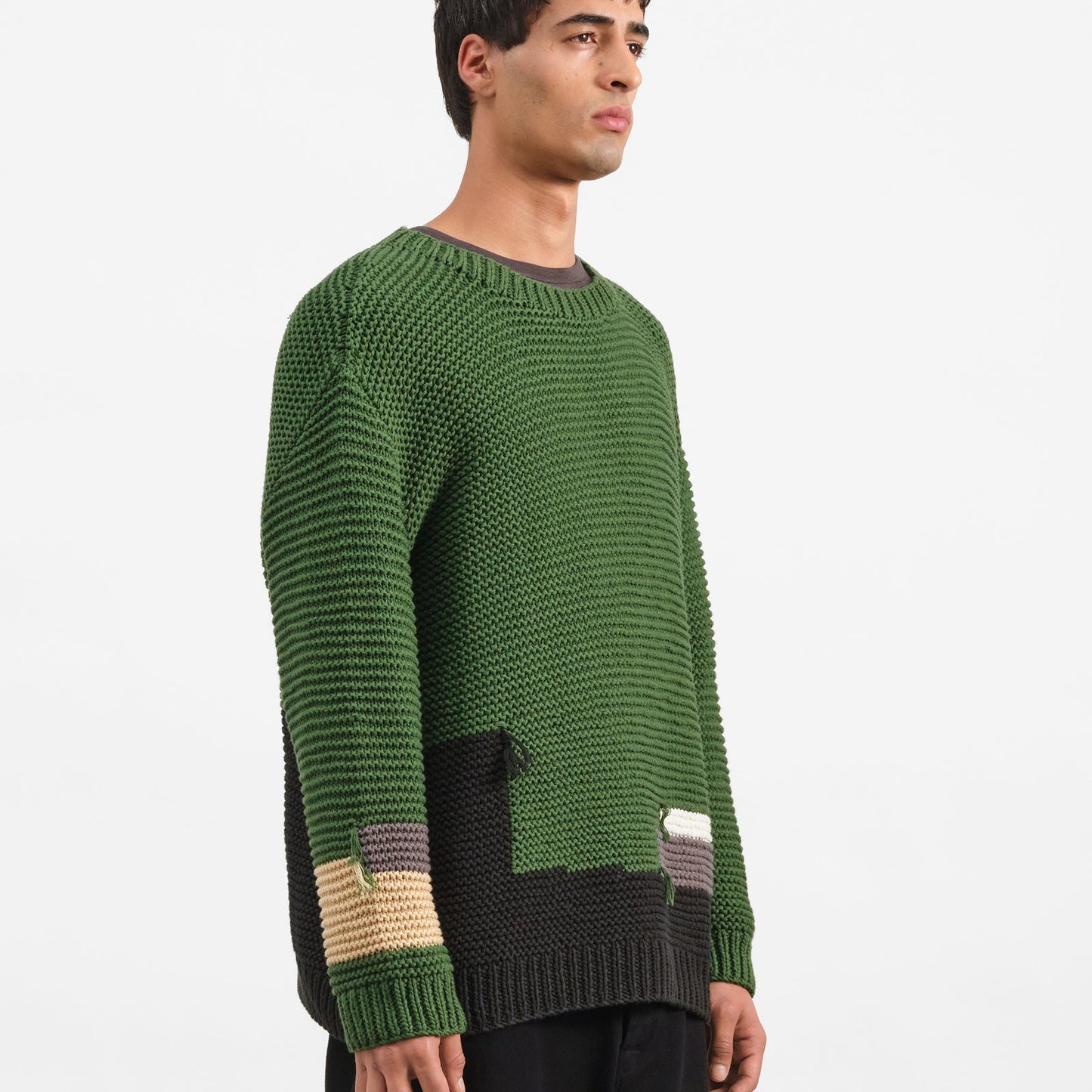YMC Mens Flint Jumper Green