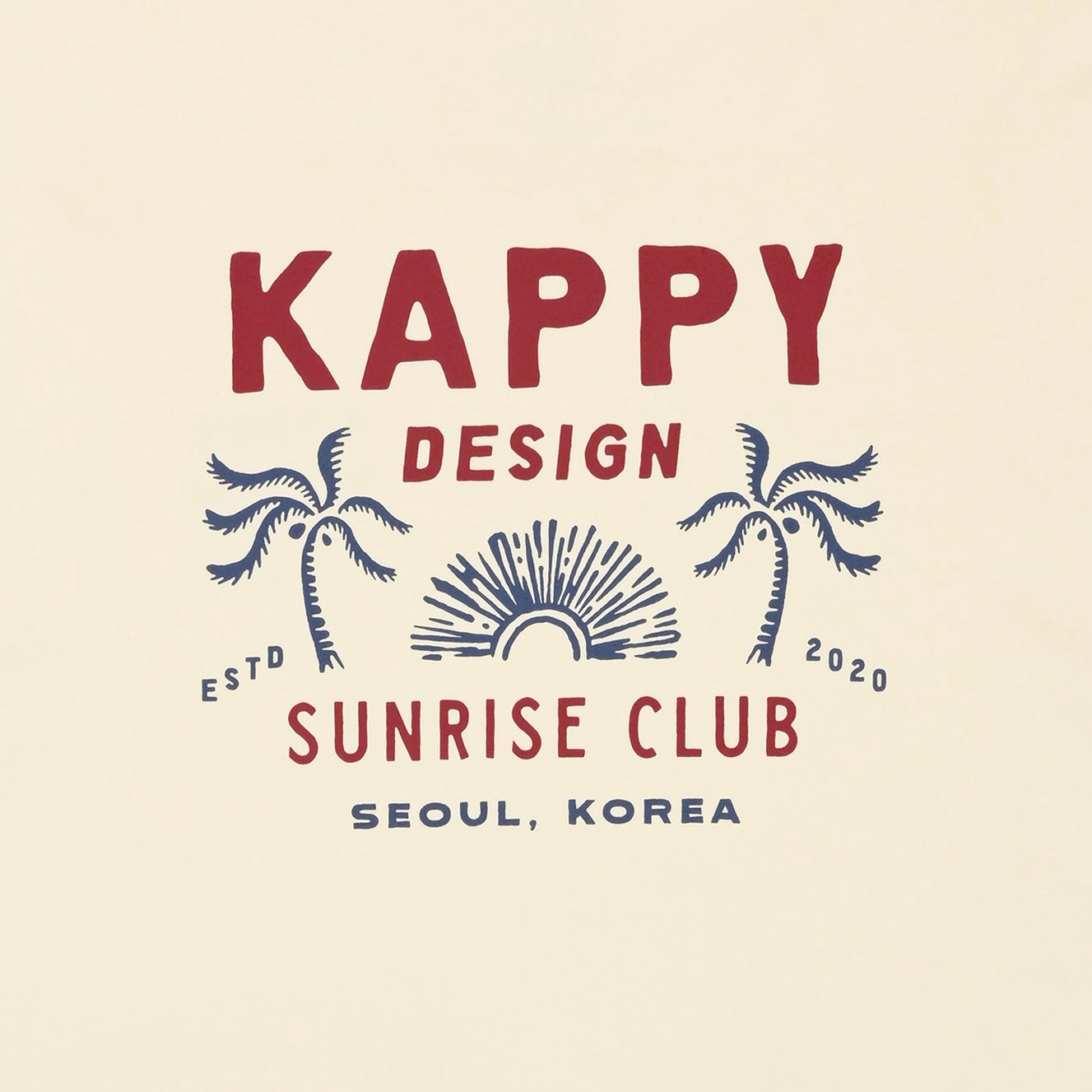 Kappy Design Palm Coast Half T-shirt Cream